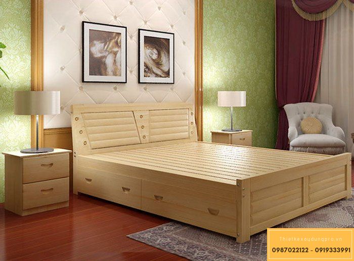 ứng dụng của gỗ sồi làm giường