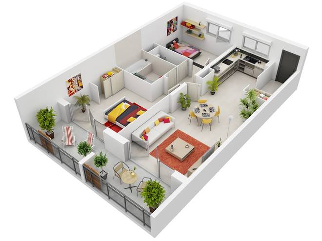 Thiết kế nội thất chung cư 70m2 hiện đại, cao cấp