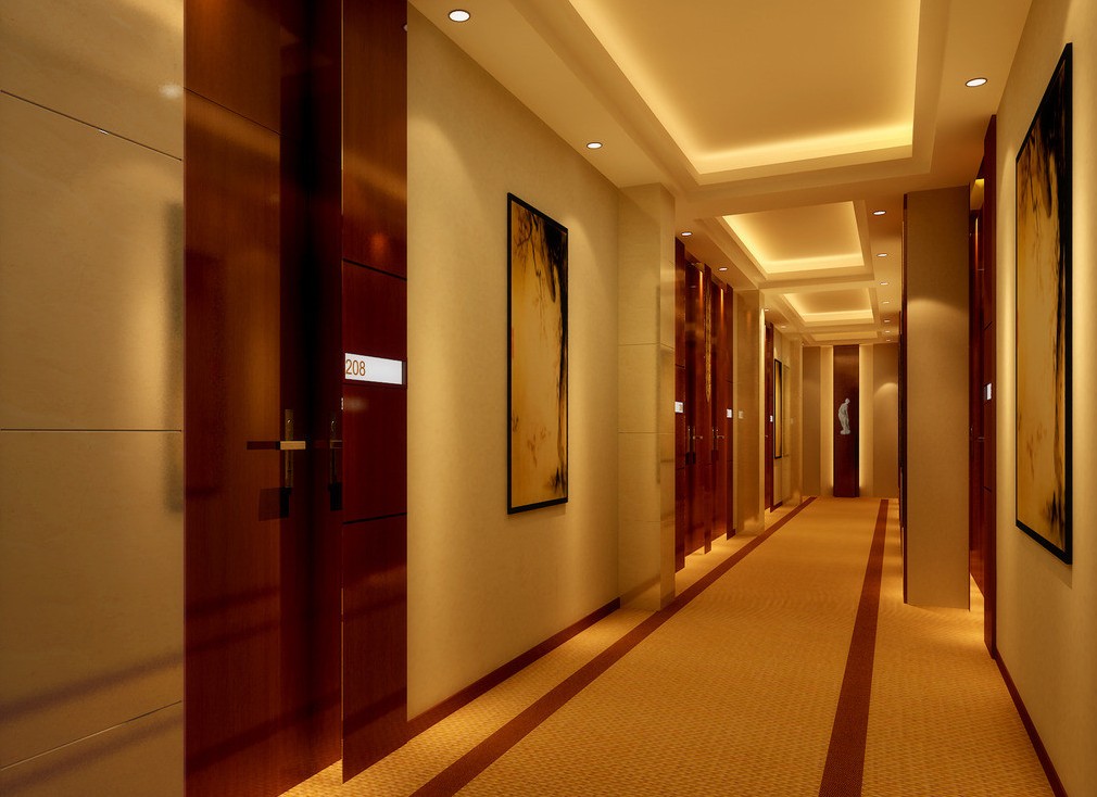 thiết kế hành lang khách sạn
