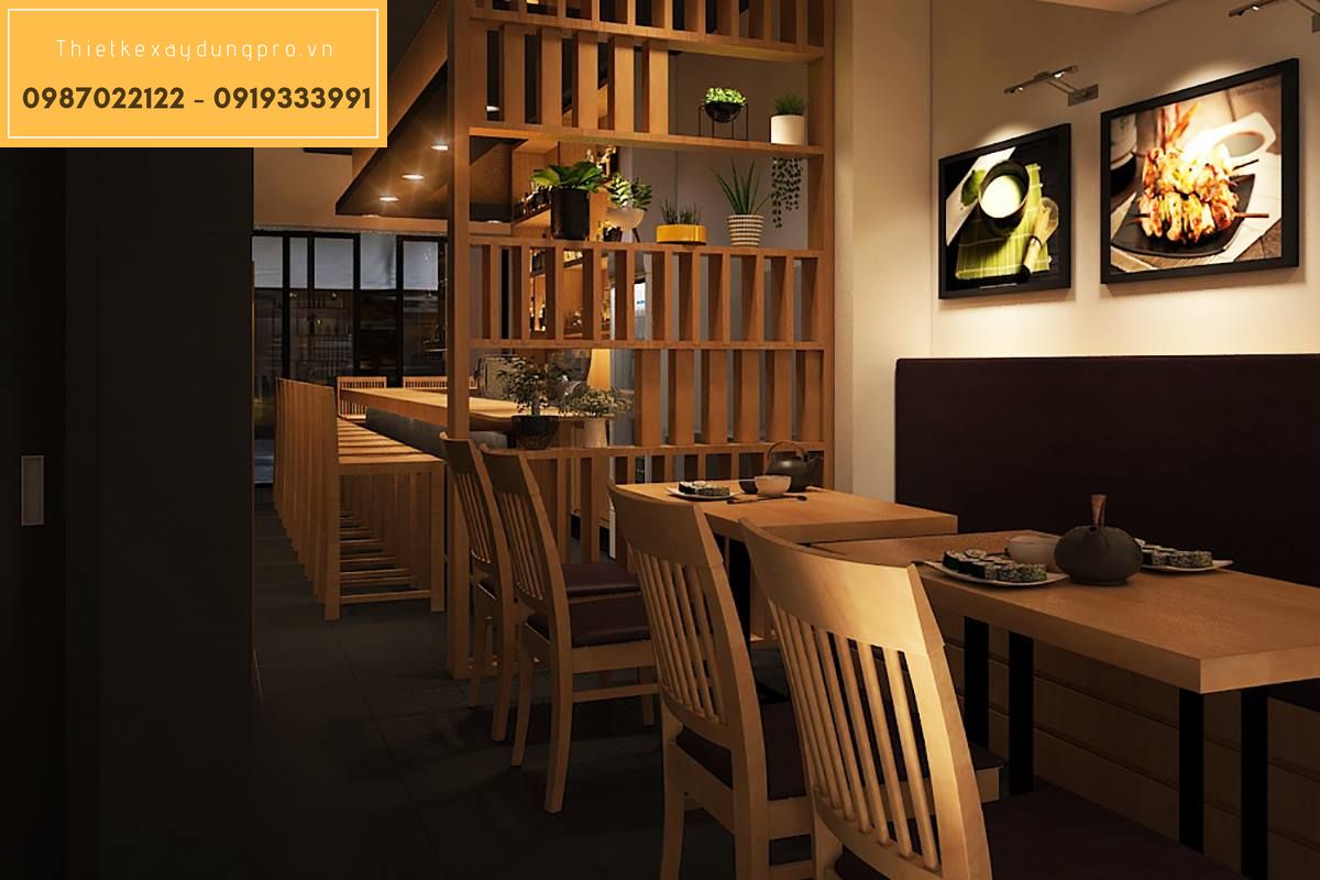 Thiết kế nội thất nhà hàng Nhật