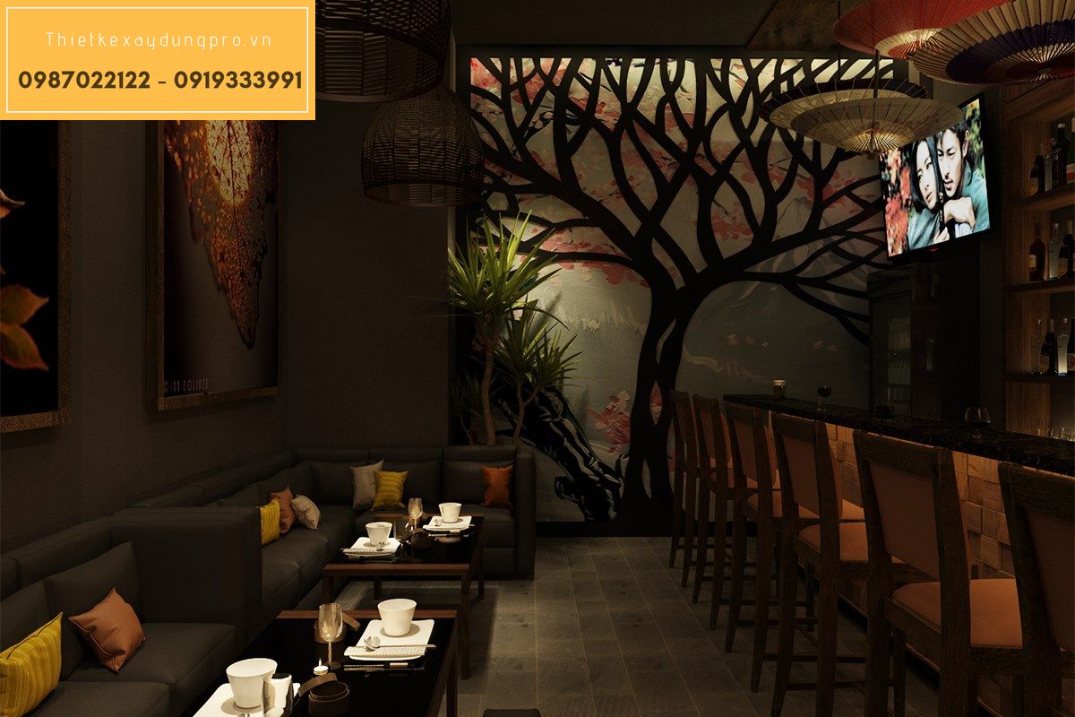Thiết kế nội thất nhà hàng Nhật