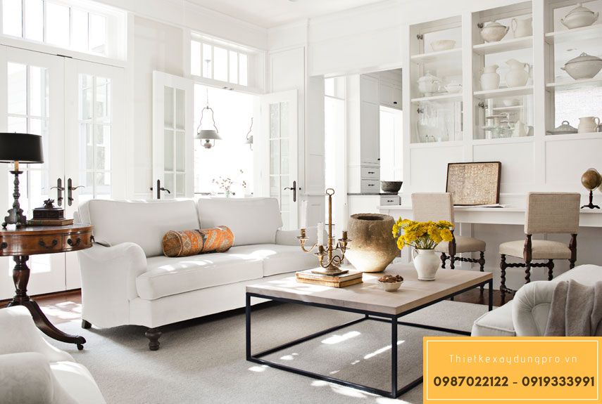 thiet-ke-phong-khach-30m2_9 Phong cách tân cổ điển độc đáo