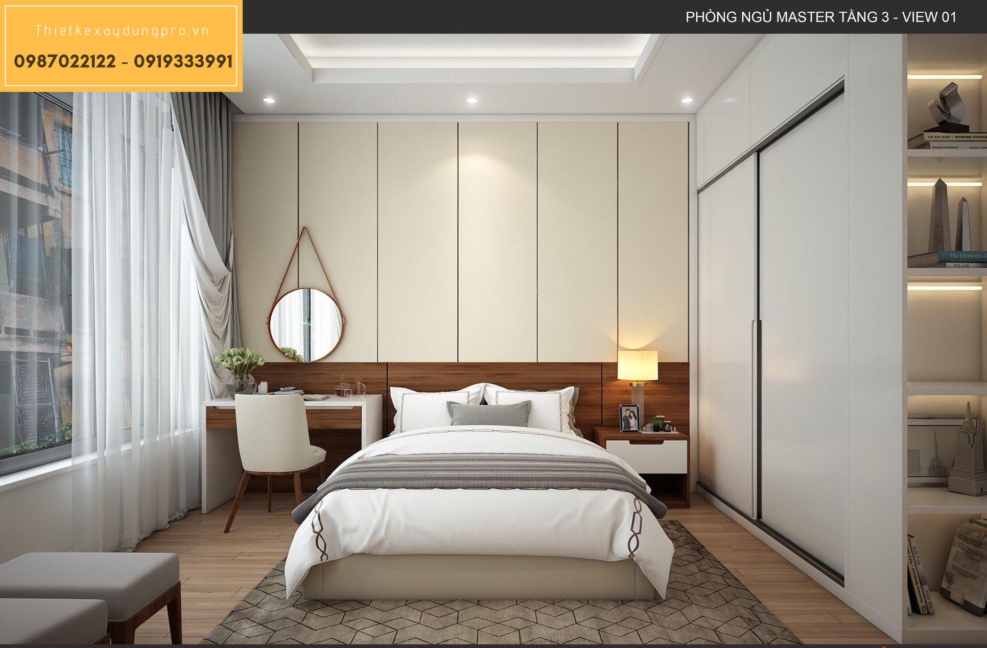 thiet-ke-phong-ngu-15m21 Thiết kế nội thất phòng ngủ 15m2
