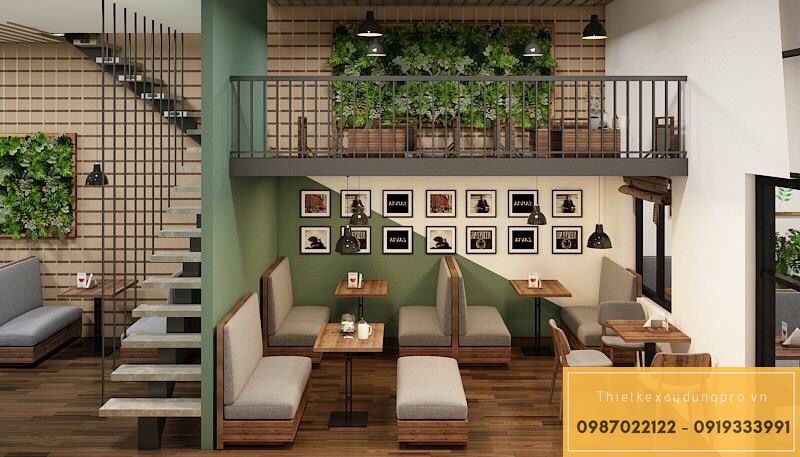 thiết kế quán cafe phong cách Hàn Quốc