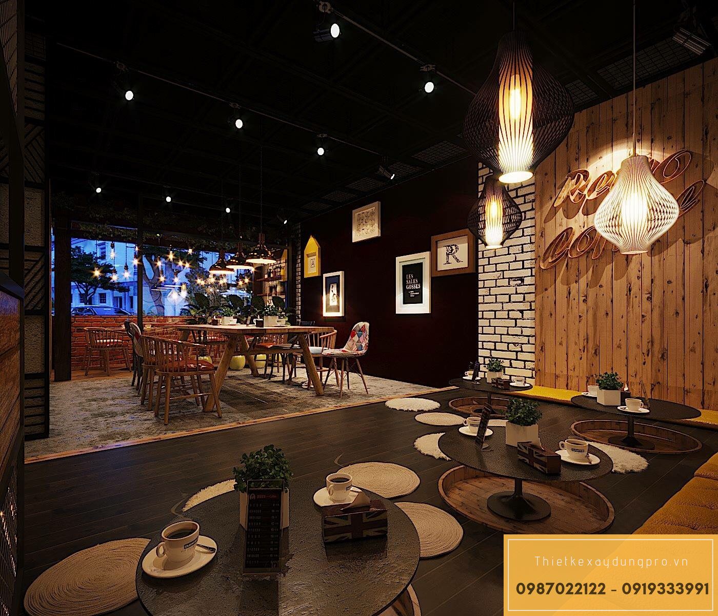 thiết kế quán cafe tại Hà Nam