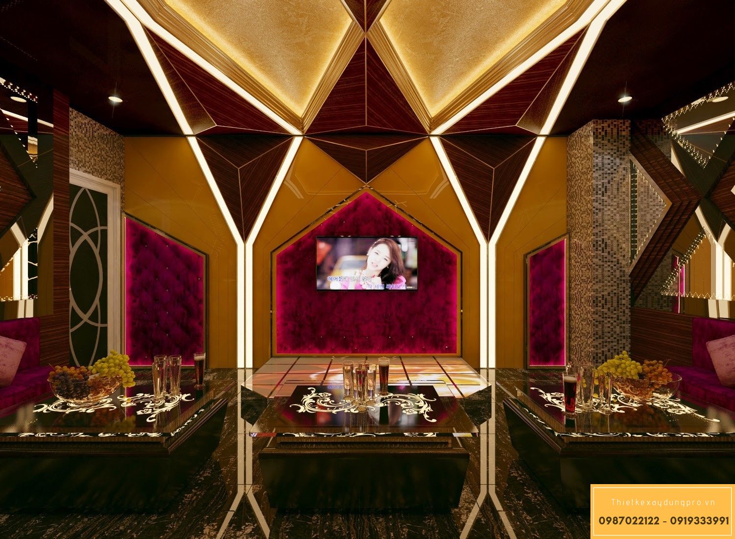 thiet-ke-quan-karaoke-gia-dinh_1 giá thiết kế thi công phòng karaoke