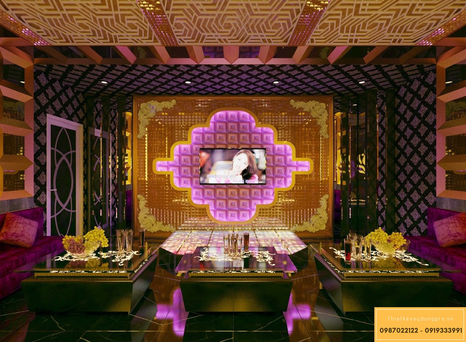 thiet-ke-quan-karaoke-gia-dinh_3 giá thiết kế thi công phòng karaoke