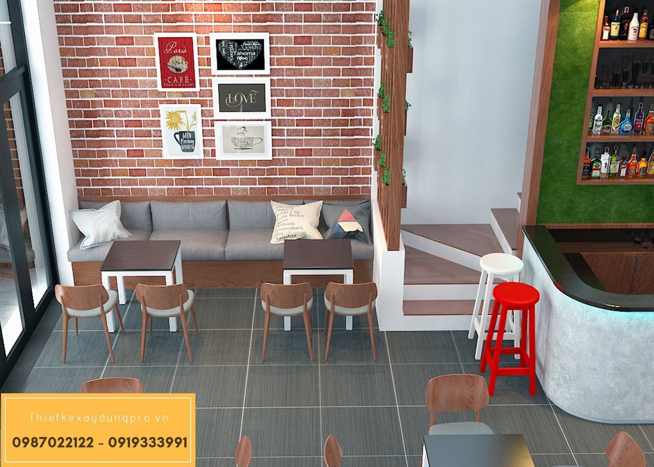 Ý tưởng thiết kế quán cafe