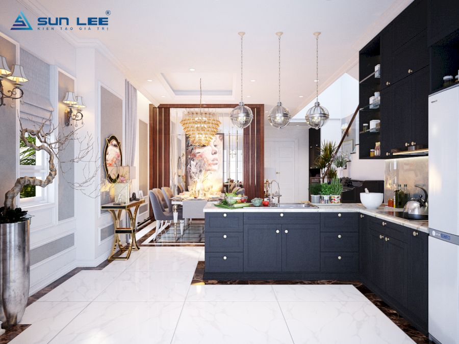 Phòng bếp và phòng ăn biệt thự hiện đại - View 1