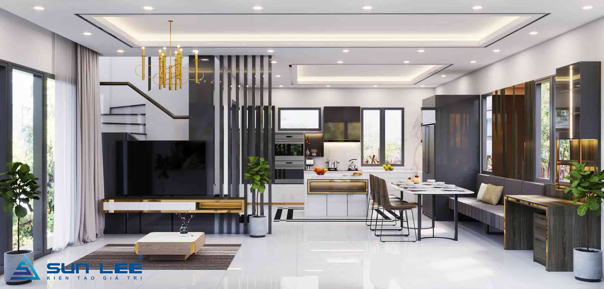 Nội thất hiện đại thường được thiết kế với sự tinh tế và đơn giản