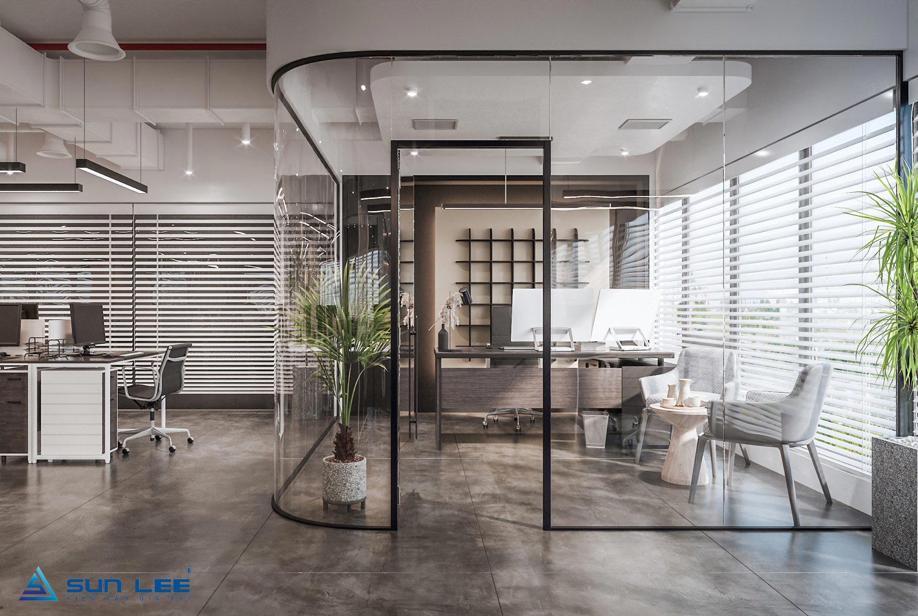 Thi công nội thất văn phòng là một quá trình quan trọng để tạo ra không gian làm việc hiện đại, thoải mái và thúc đẩy hiệu suất làm việc