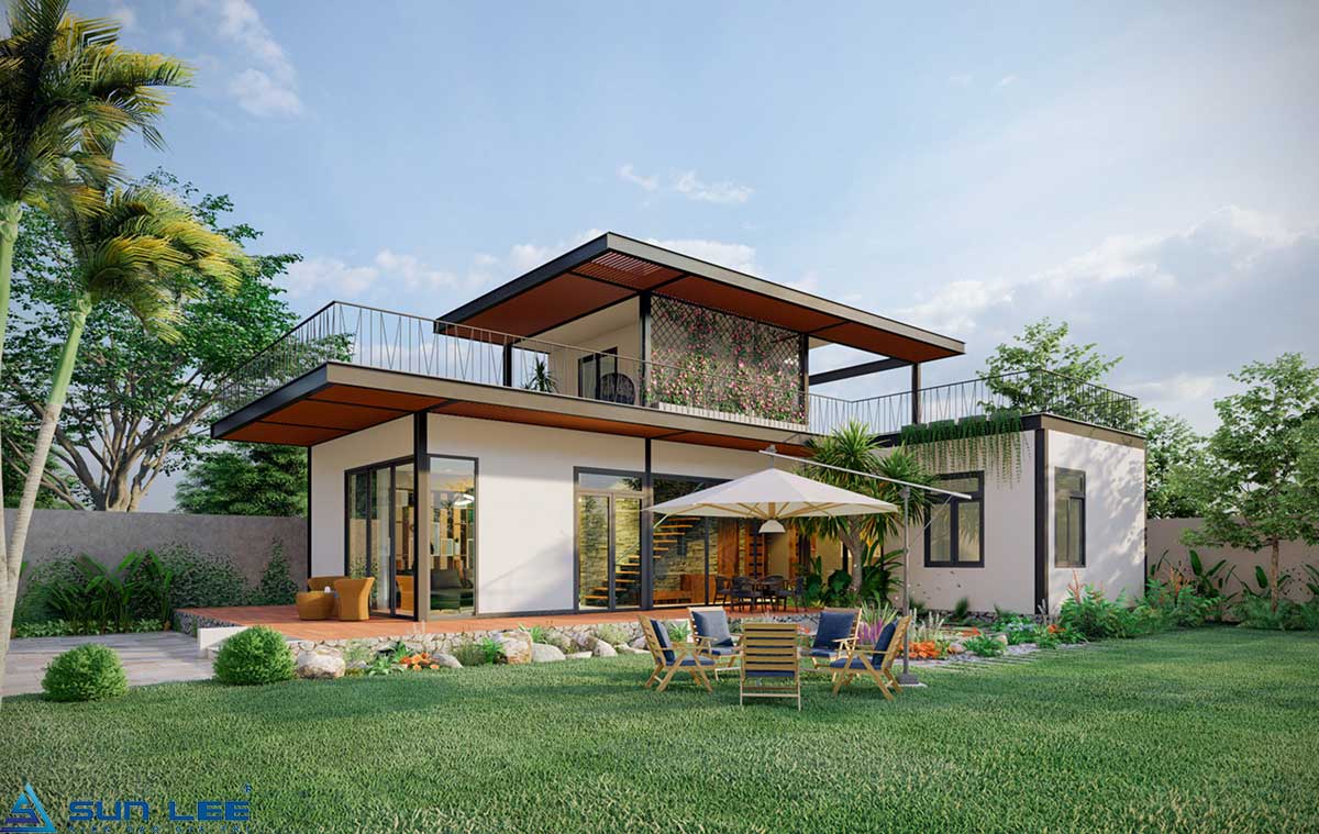 Thiết kế nhà khung thép 2 tầng là giải pháp hiện đại và hiệu quả cho nhiều mục đích sử dụng khác nhau